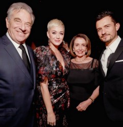 Paul Pelosi (78), Katy Perry, Nancy Pelosi (78) & Orlando Bloom